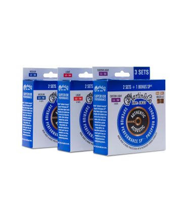 Authentic Acoustic SP® Guitar Strings Phosphor Bronze Value Packs