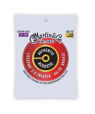 Authentic Acoustic Lifespan® 2.0 Guitar Strings 80/20 Bronze