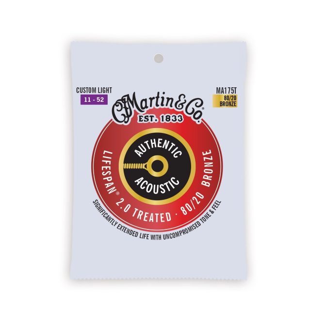 Authentic Acoustic Lifespan® 2.0 Guitar Strings 80/20 Bronze
