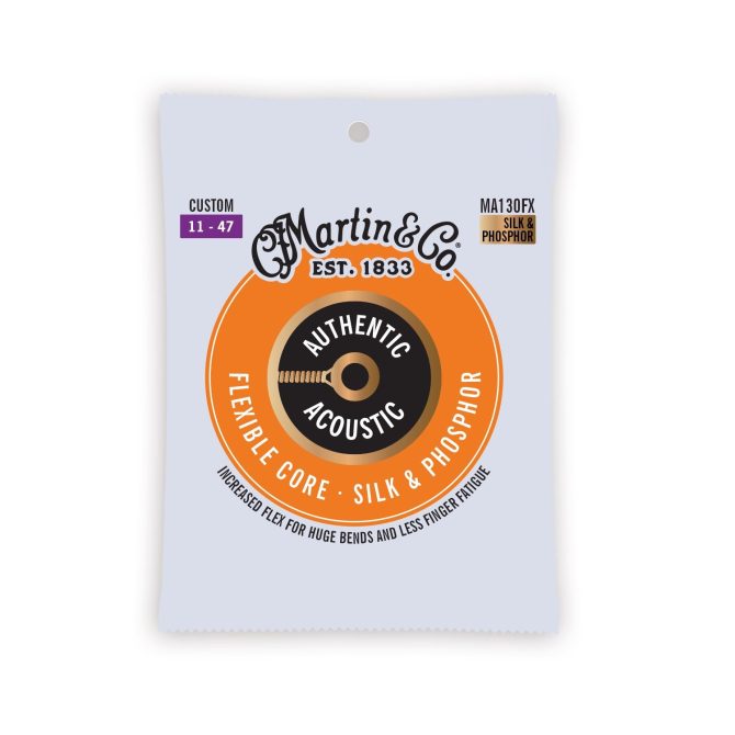 Authentic Acoustic Flexible Core Guitar Strings Silk & Phosphor