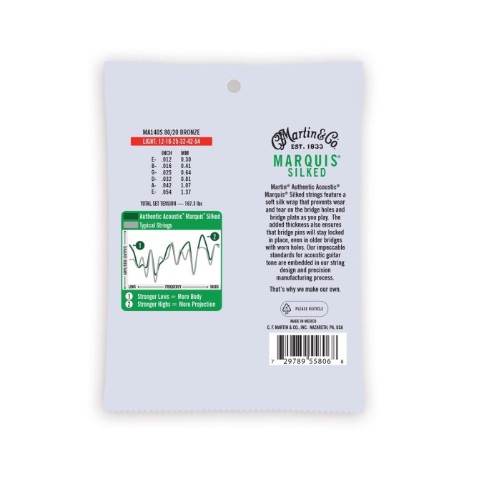 Authentic Acoustic Marquis® Silked Guitar Strings 80/20 Bronze - Image 2