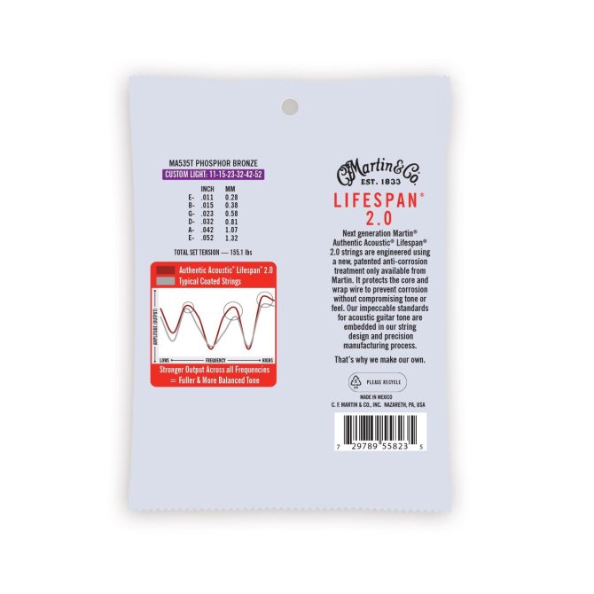 Authentic Acoustic Lifespan® 2.0 Guitar Strings Phosphor Bronze - Image 2