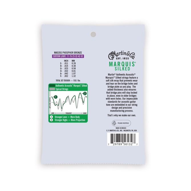 Authentic Acoustic Marquis® Silked Guitar Strings Phosphor Bronze - Image 2