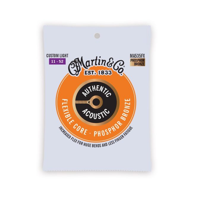 Authentic Acoustic Flexible Core Guitar Strings Phosphor Bronze